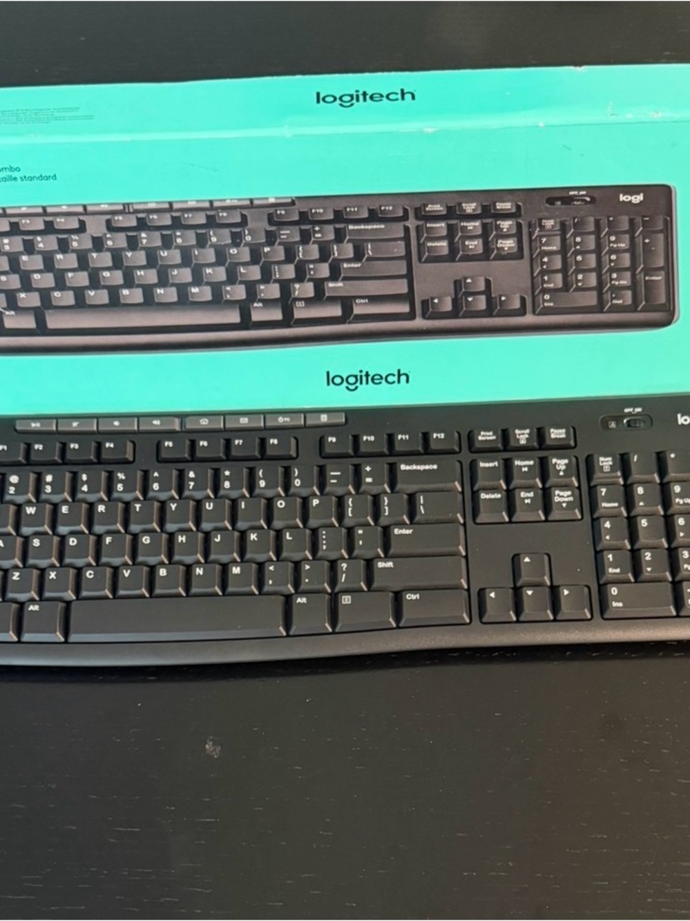 Logitech Black Wired Full-Size Keyboard with Number Pad